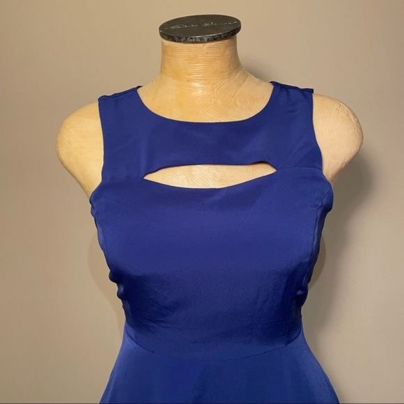 Forever 21 Fit?and Flare Dress with Cutout Size Small Blue - Picture 2 of 7
